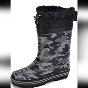 SOLARRAIN Black Camo Thinsulate Snow/Rain Boots
